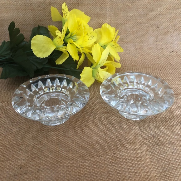Vintage Crystal Taper Candle Holders